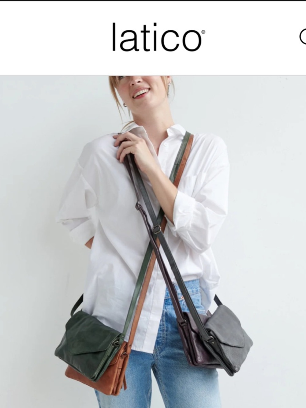 Latico Harbor Leather Crossbody Bag in Hunter Green (rare color)